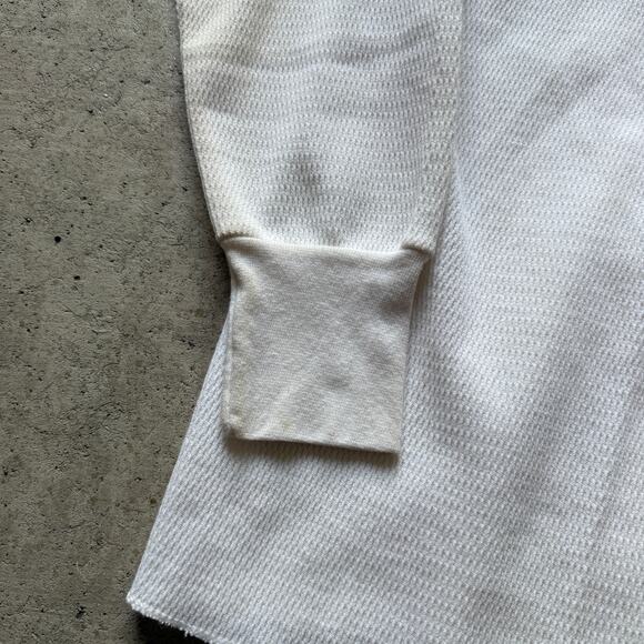 Men's Vintage 90's Forester White Thermal Long John's Waffle Knit Shirt Sz Large - Picture 2 of 7